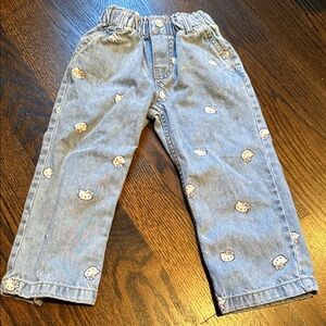 H&M Blue Kids Jeans with hello kitty